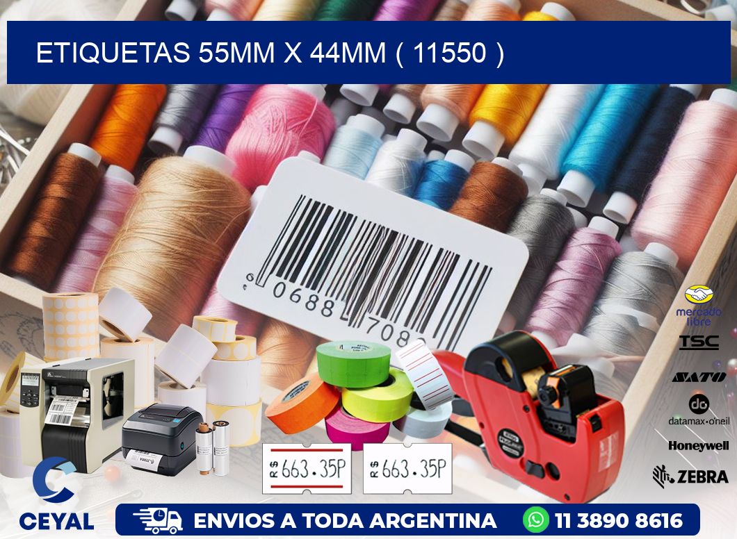 ETIQUETAS 55MM X 44MM ( 11550 )