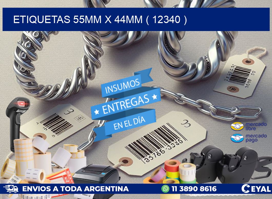 ETIQUETAS 55MM X 44MM ( 12340 )