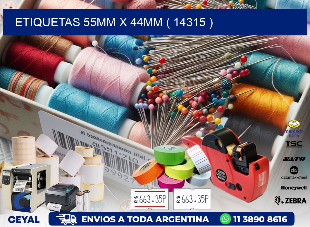 ETIQUETAS 55MM X 44MM ( 14315 )