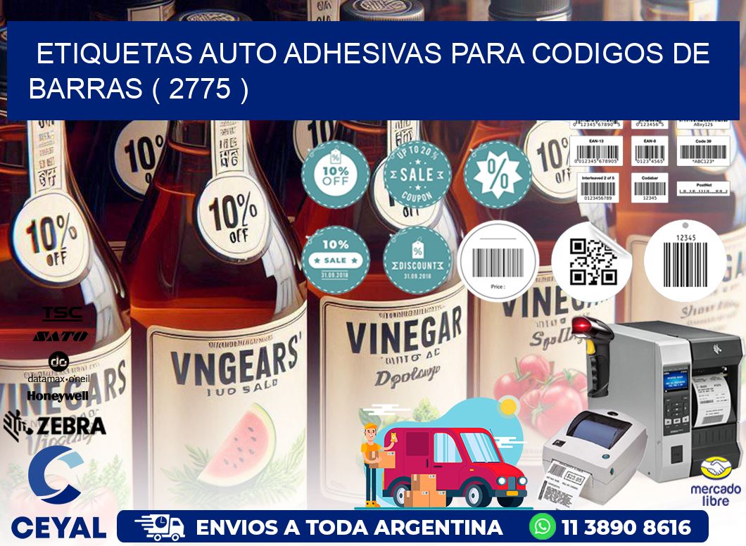 ETIQUETAS AUTO ADHESIVAS PARA CODIGOS DE BARRAS ( 2775 )