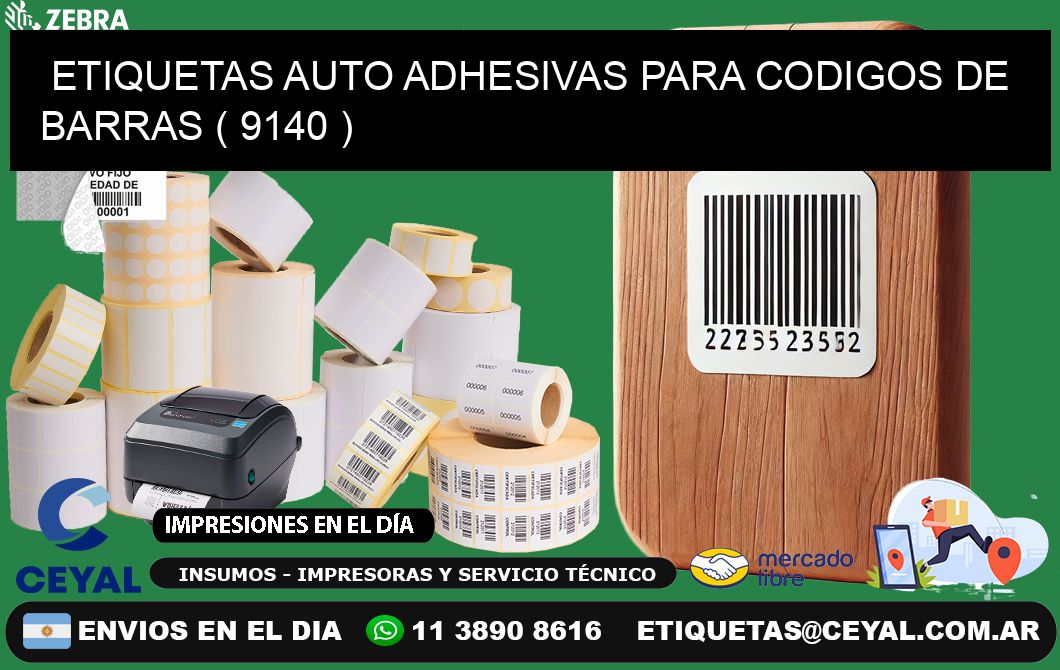 ETIQUETAS AUTO ADHESIVAS PARA CODIGOS DE BARRAS ( 9140 )