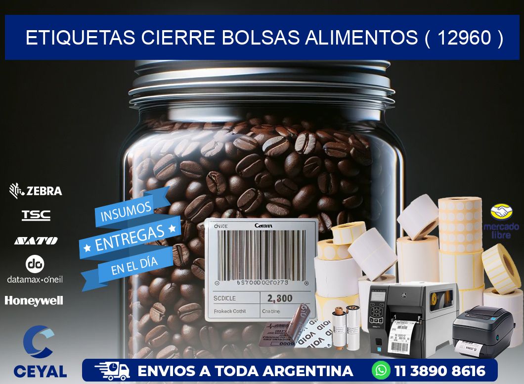 ETIQUETAS CIERRE BOLSAS ALIMENTOS ( 12960 )