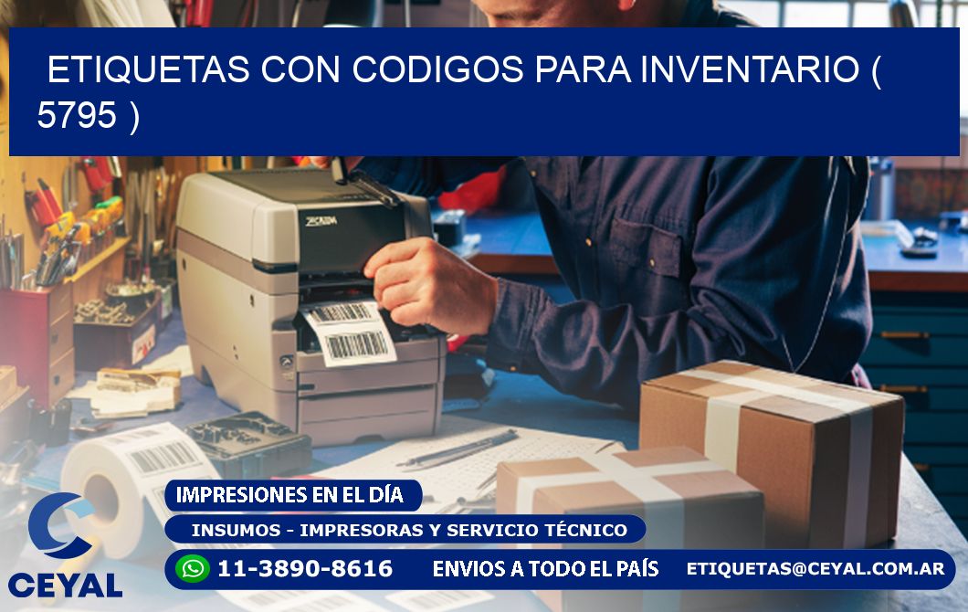 ETIQUETAS CON CODIGOS PARA INVENTARIO ( 5795 )