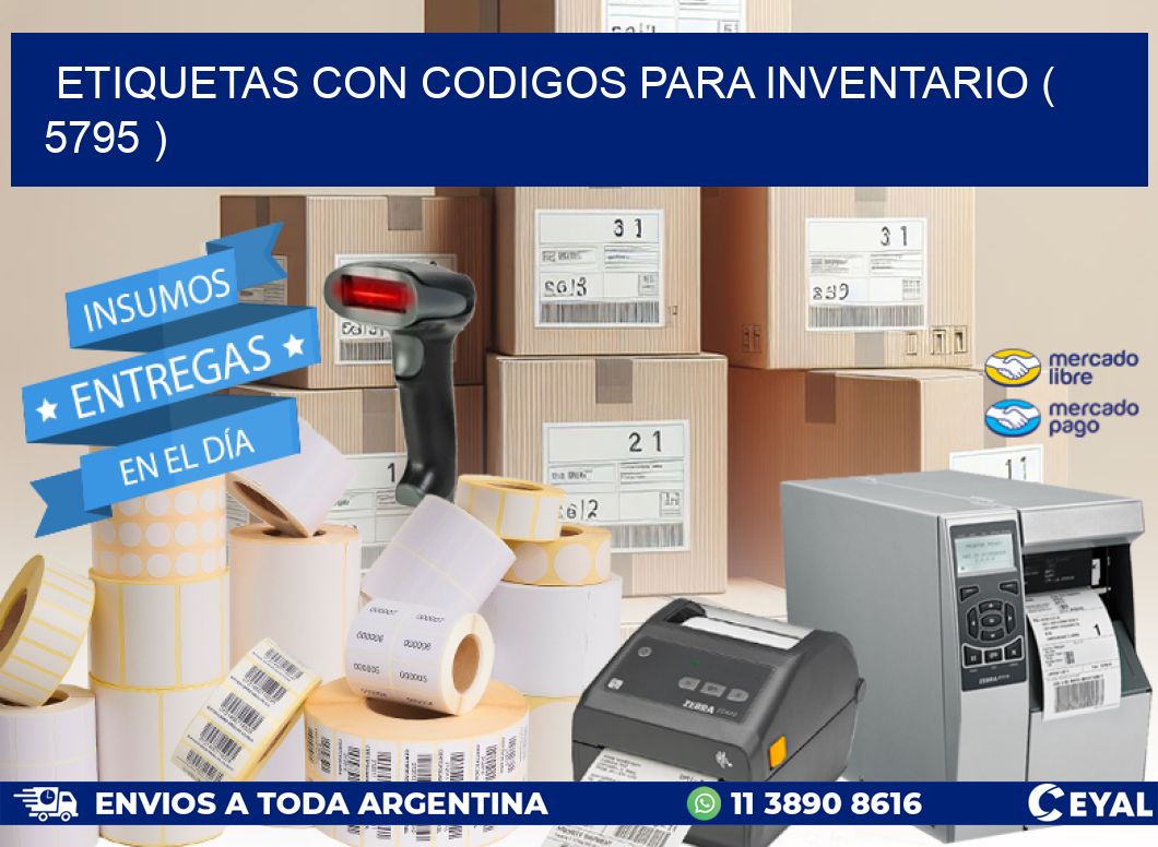 ETIQUETAS CON CODIGOS PARA INVENTARIO ( 5795 )