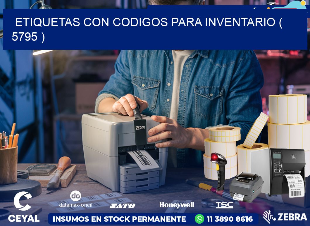 ETIQUETAS CON CODIGOS PARA INVENTARIO ( 5795 )