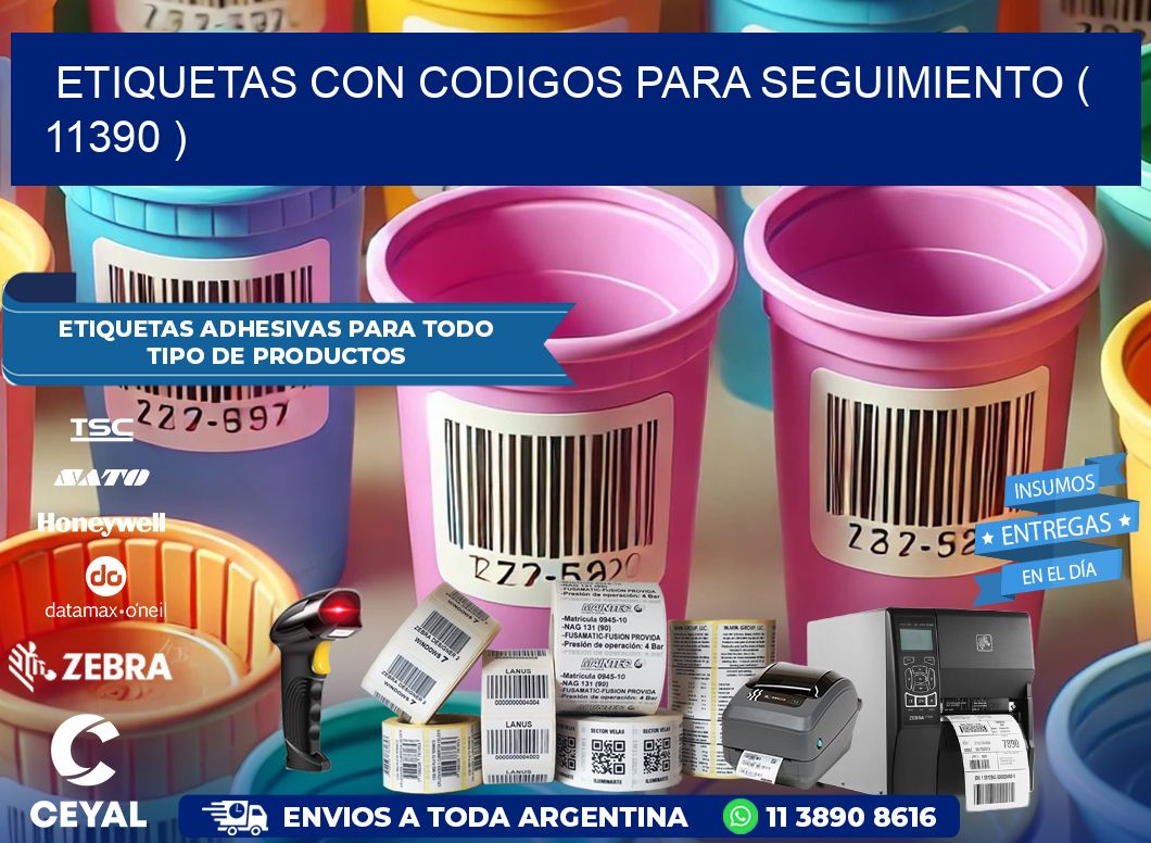 ETIQUETAS CON CODIGOS PARA SEGUIMIENTO ( 11390 )