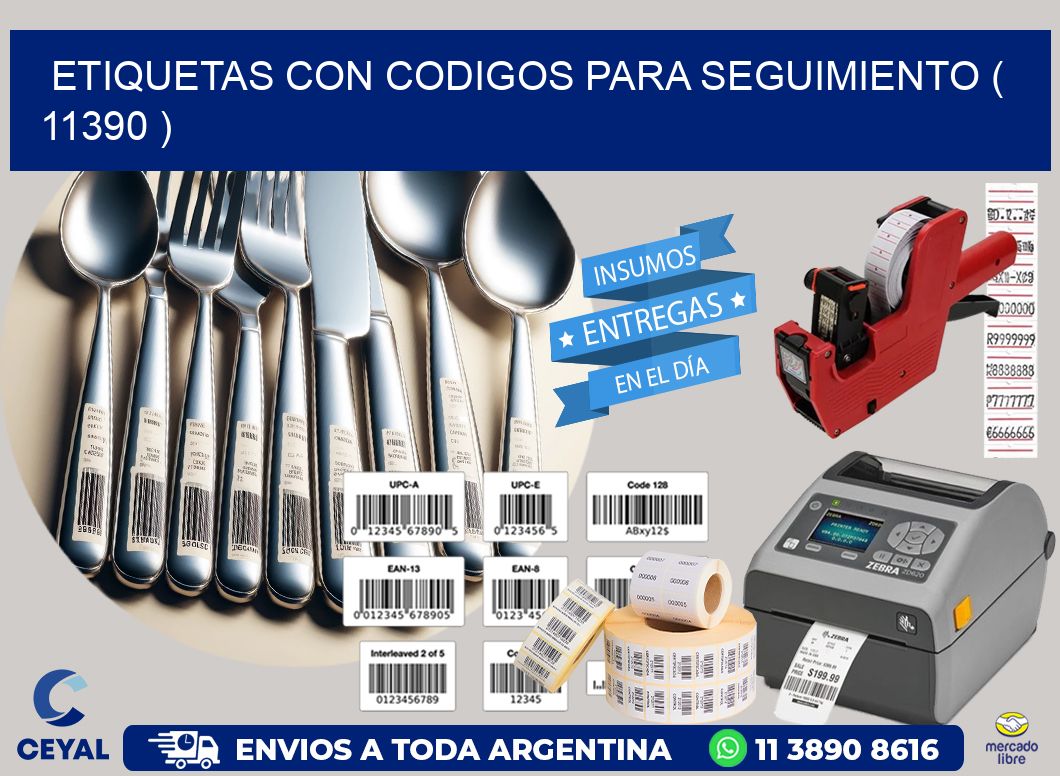 ETIQUETAS CON CODIGOS PARA SEGUIMIENTO ( 11390 )