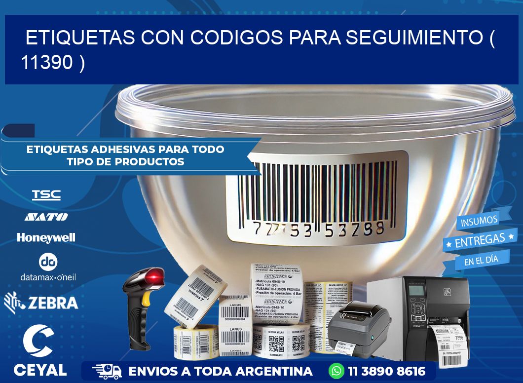 ETIQUETAS CON CODIGOS PARA SEGUIMIENTO ( 11390 )
