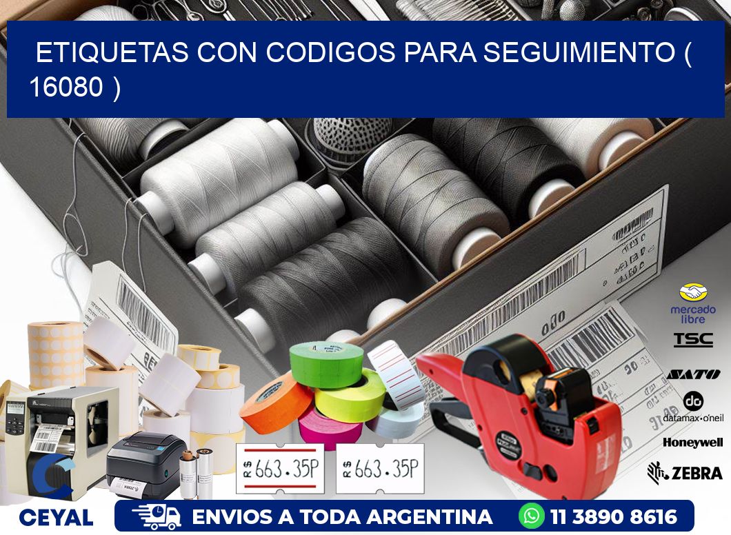 ETIQUETAS CON CODIGOS PARA SEGUIMIENTO ( 16080 )