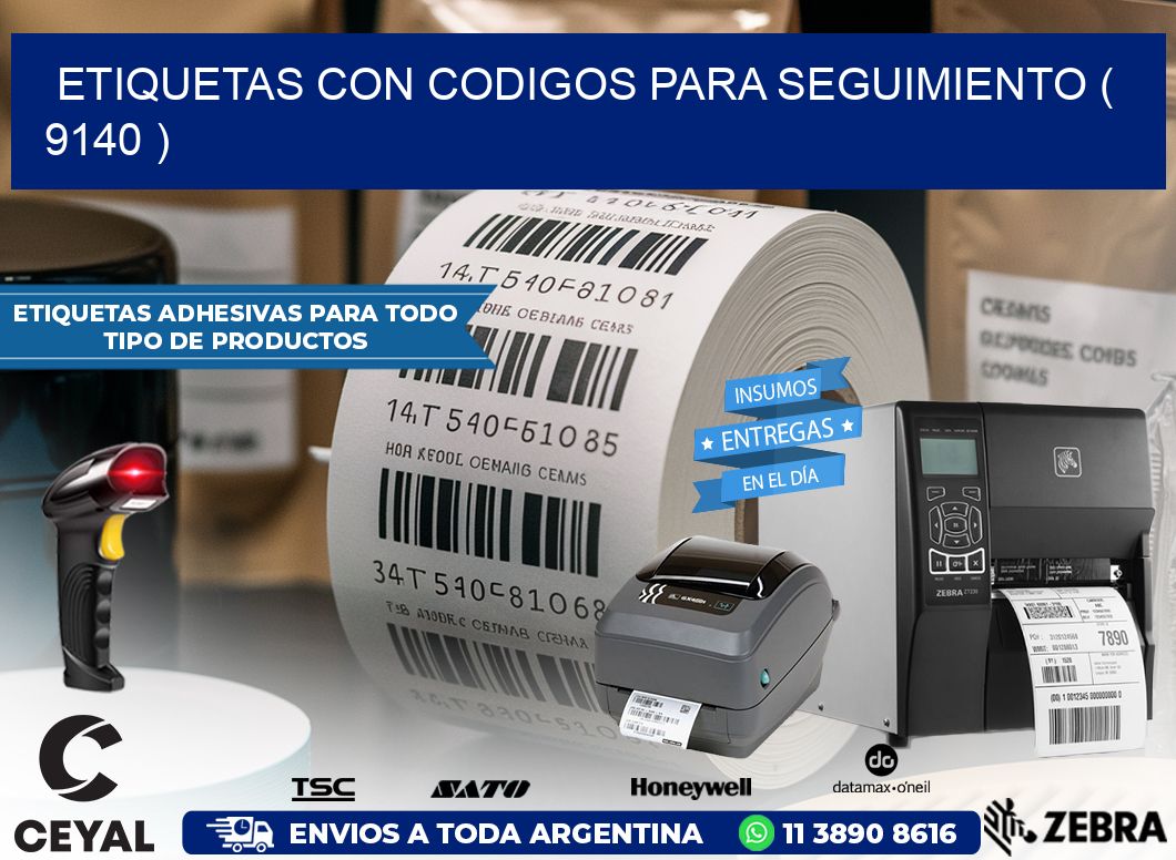 ETIQUETAS CON CODIGOS PARA SEGUIMIENTO ( 9140 )