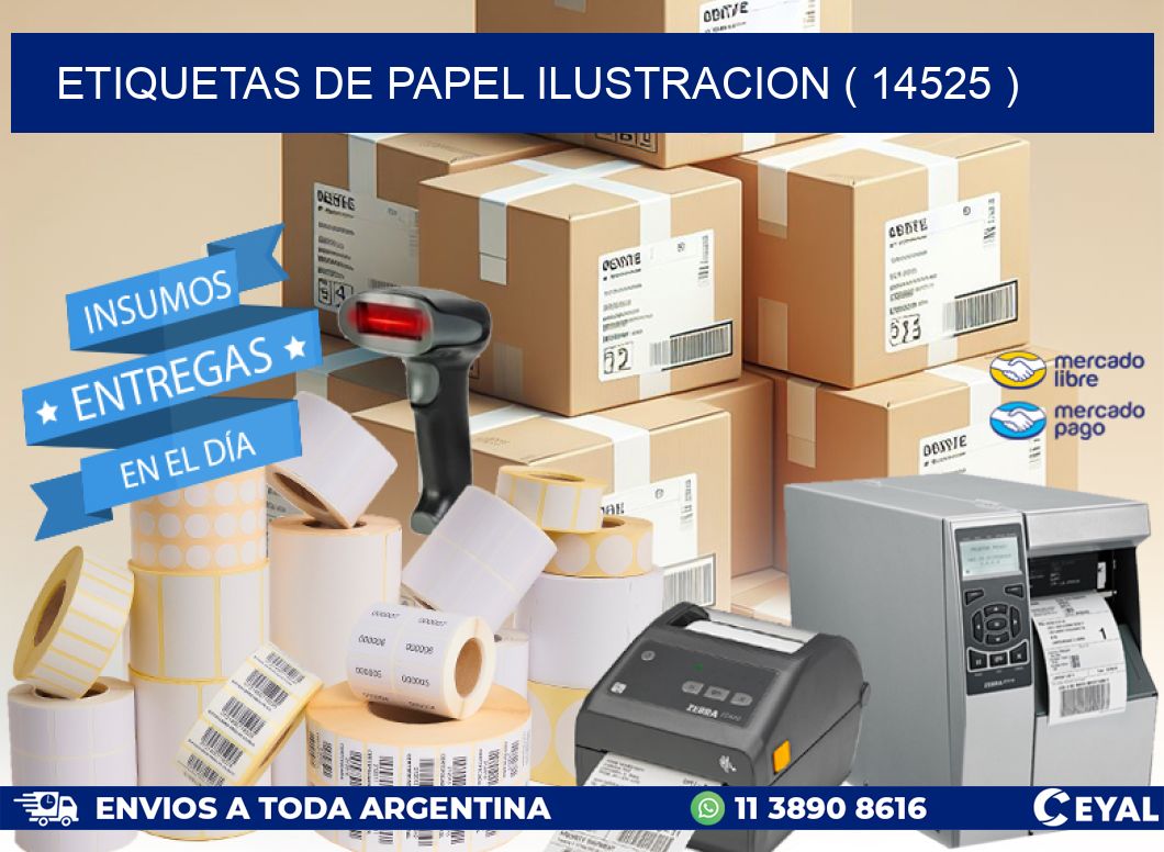 ETIQUETAS DE PAPEL ILUSTRACION ( 14525 )