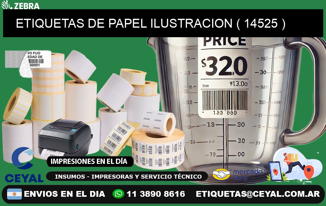 ETIQUETAS DE PAPEL ILUSTRACION ( 14525 )