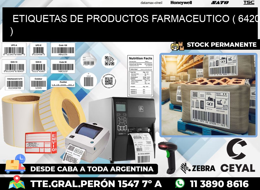ETIQUETAS DE PRODUCTOS FARMACEUTICO ( 6420 )