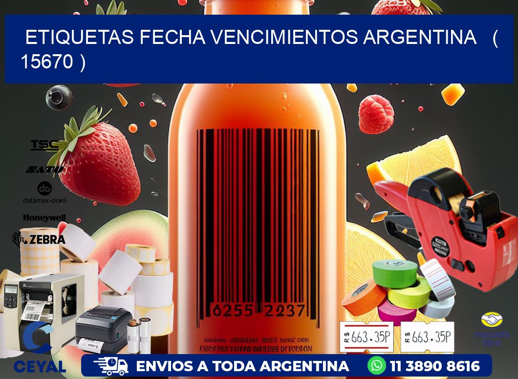 ETIQUETAS FECHA VENCIMIENTOS ARGENTINA   ( 15670 )