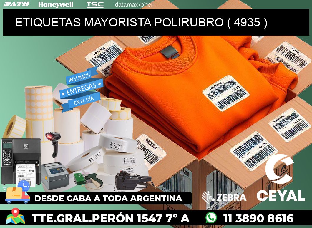 ETIQUETAS MAYORISTA POLIRUBRO ( 4935 )