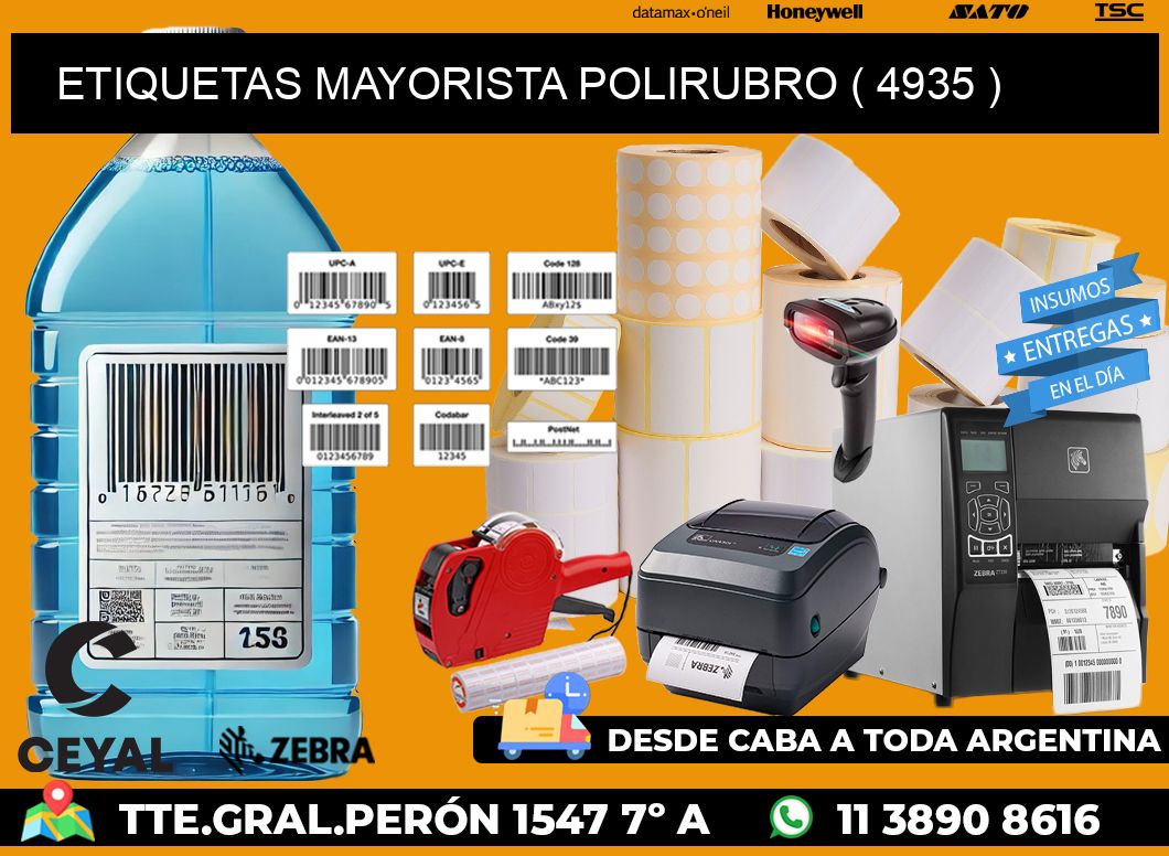 ETIQUETAS MAYORISTA POLIRUBRO ( 4935 )