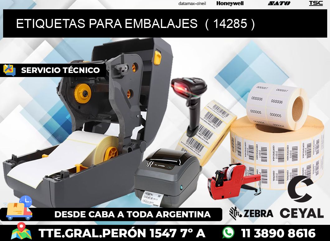 ETIQUETAS PARA EMBALAJES  ( 14285 )