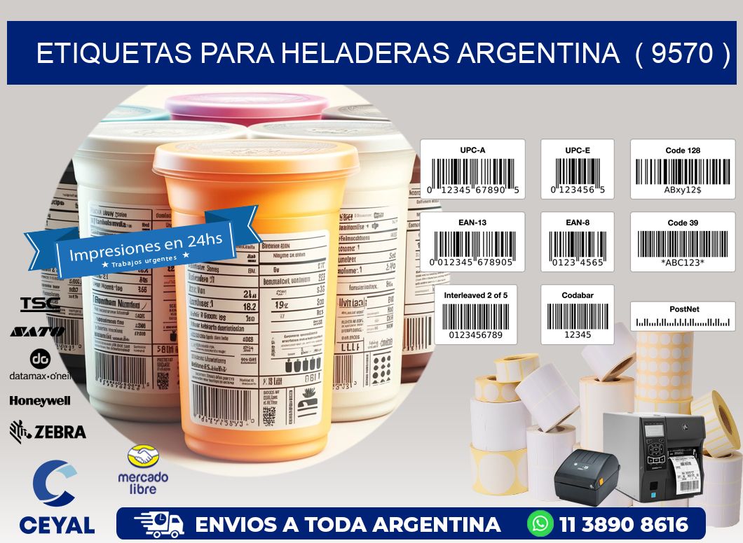 ETIQUETAS PARA HELADERAS ARGENTINA  ( 9570 )