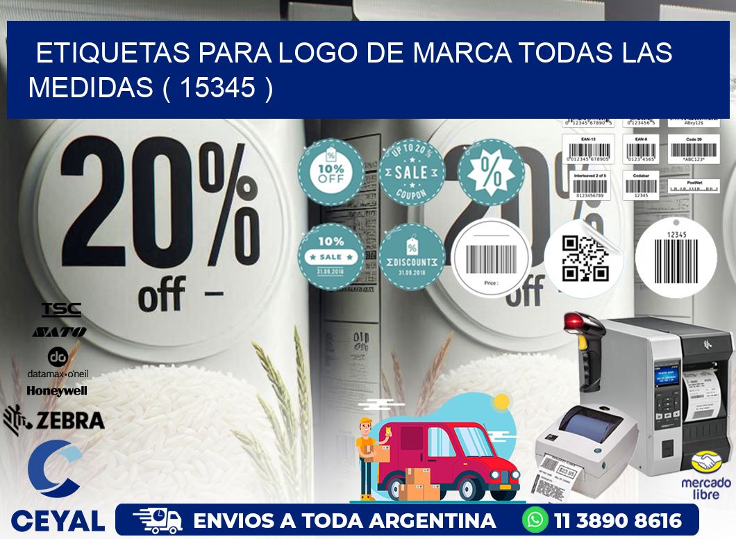 ETIQUETAS PARA LOGO DE MARCA TODAS LAS MEDIDAS ( 15345 )