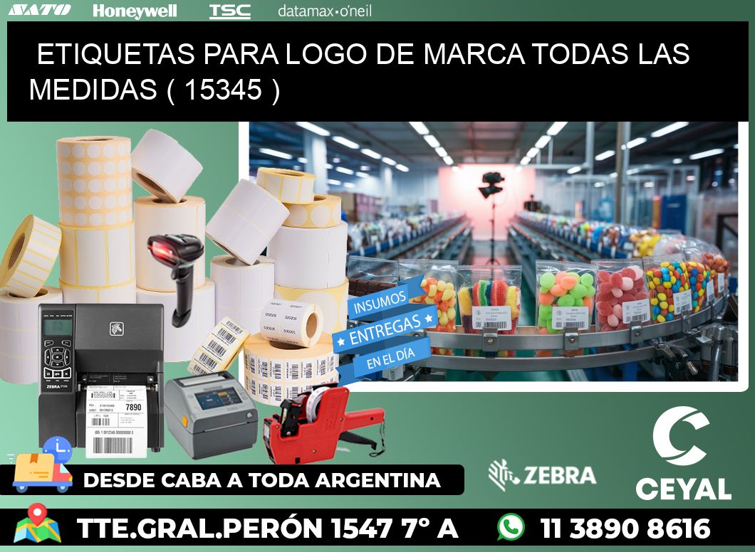 ETIQUETAS PARA LOGO DE MARCA TODAS LAS MEDIDAS ( 15345 )