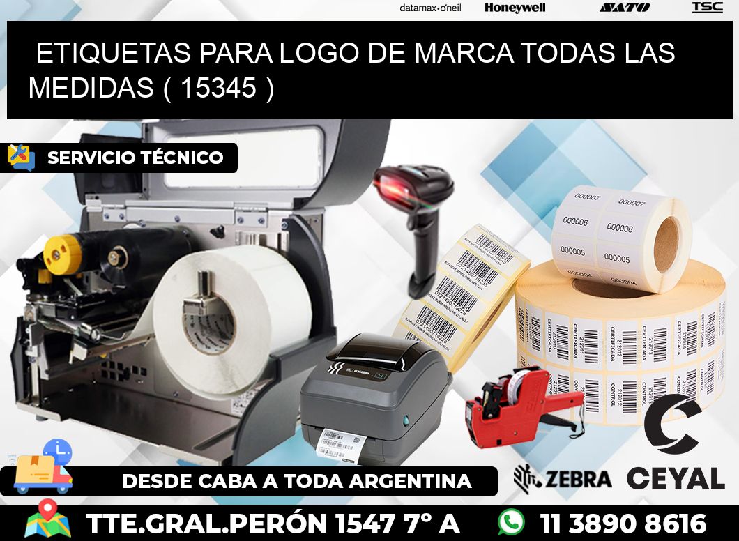 ETIQUETAS PARA LOGO DE MARCA TODAS LAS MEDIDAS ( 15345 )