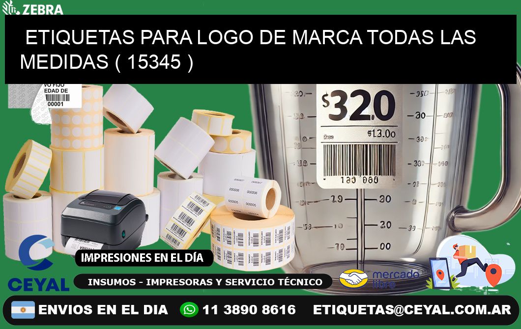 ETIQUETAS PARA LOGO DE MARCA TODAS LAS MEDIDAS ( 15345 )