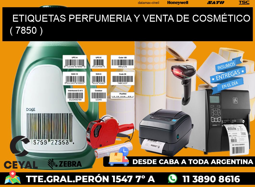 ETIQUETAS PERFUMERIA Y VENTA DE COSMÉTICO ( 7850 )