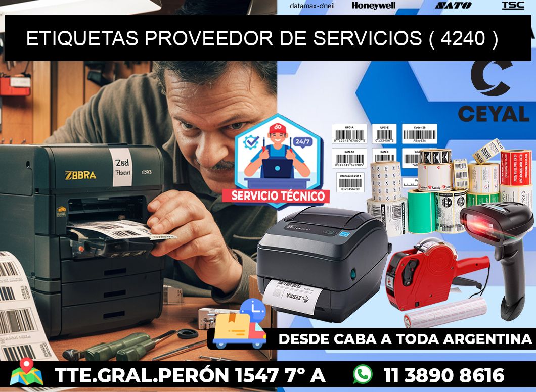ETIQUETAS PROVEEDOR DE SERVICIOS ( 4240 )
