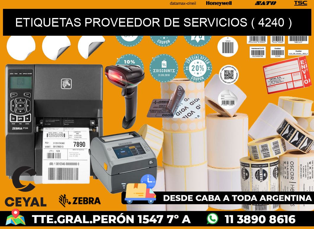 ETIQUETAS PROVEEDOR DE SERVICIOS ( 4240 )