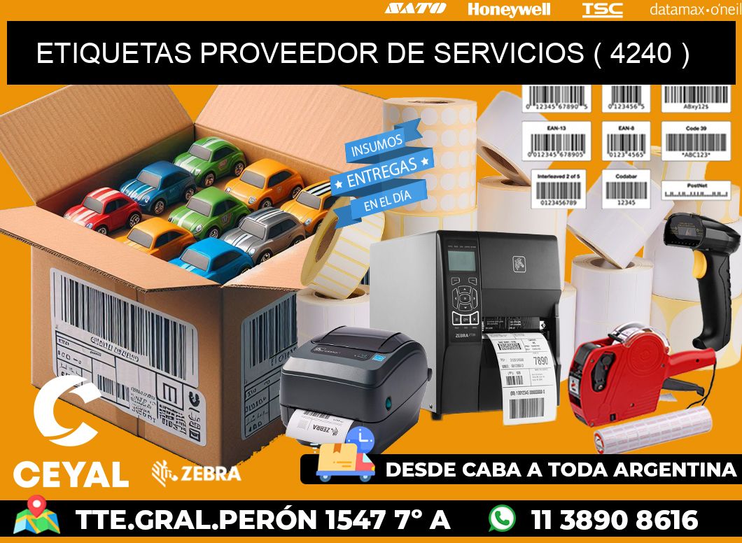 ETIQUETAS PROVEEDOR DE SERVICIOS ( 4240 )