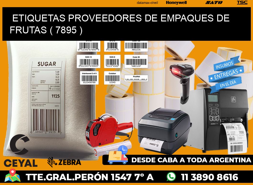 ETIQUETAS PROVEEDORES DE EMPAQUES DE FRUTAS ( 7895 )