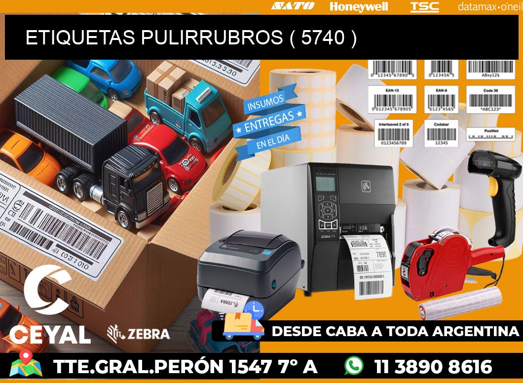 ETIQUETAS PULIRRUBROS ( 5740 )