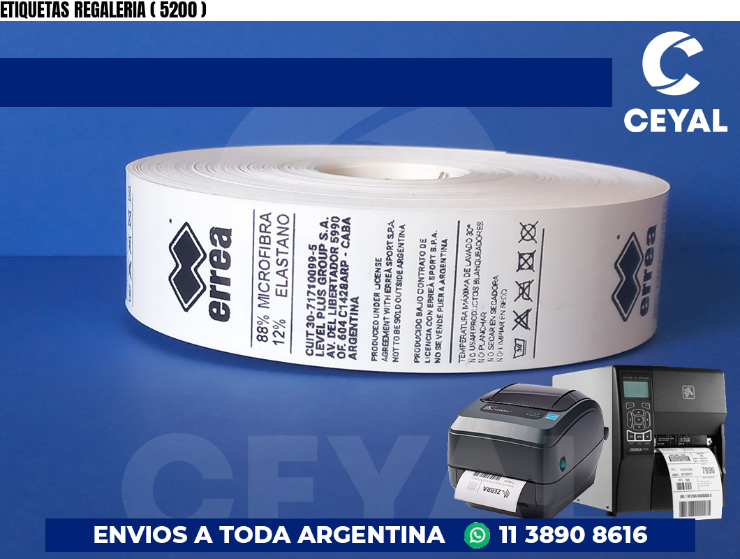 ETIQUETAS REGALERIA ( 5200 )