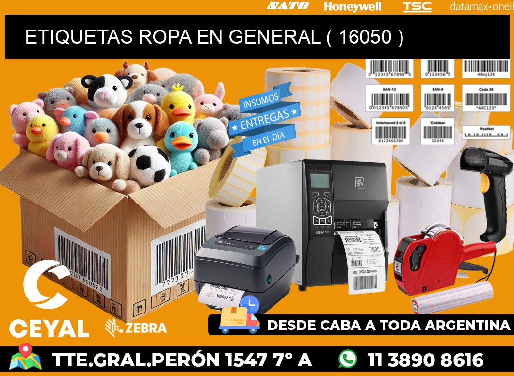 ETIQUETAS ROPA EN GENERAL ( 16050 )