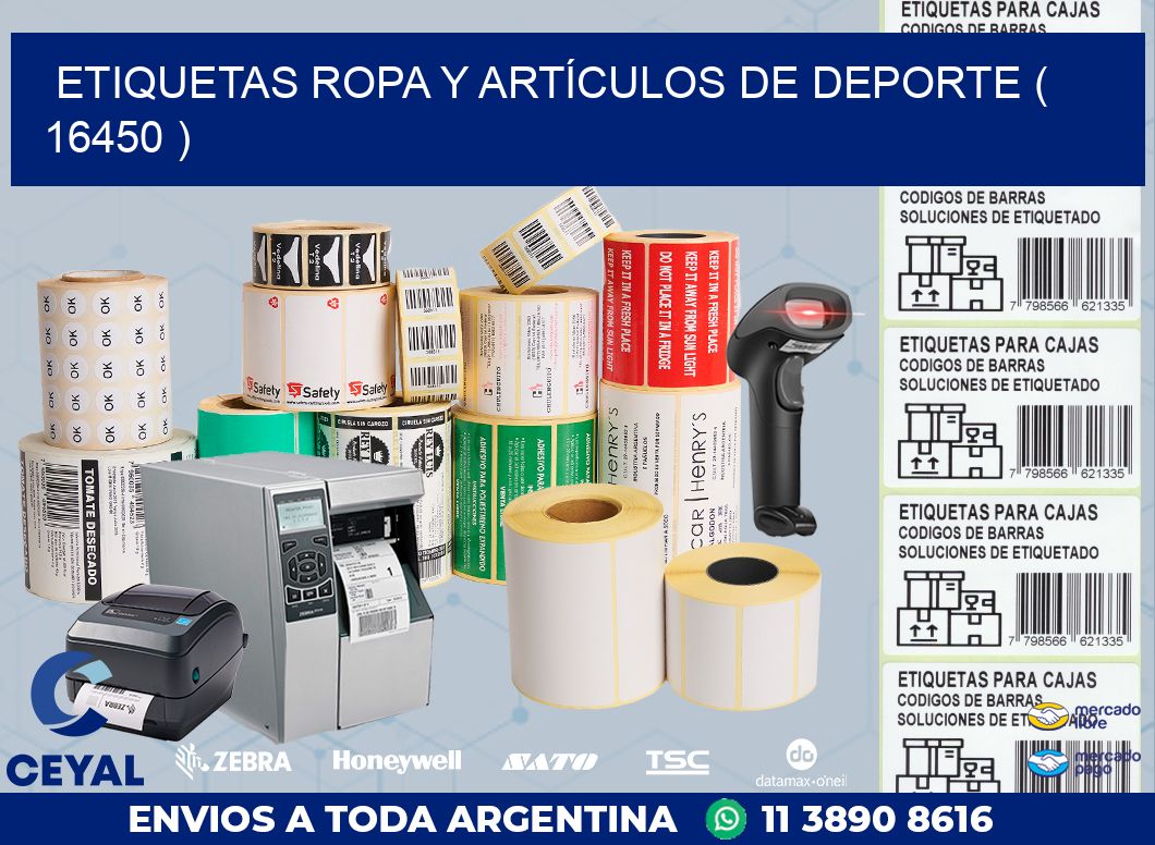 ETIQUETAS ROPA Y ARTÍCULOS DE DEPORTE ( 16450 )