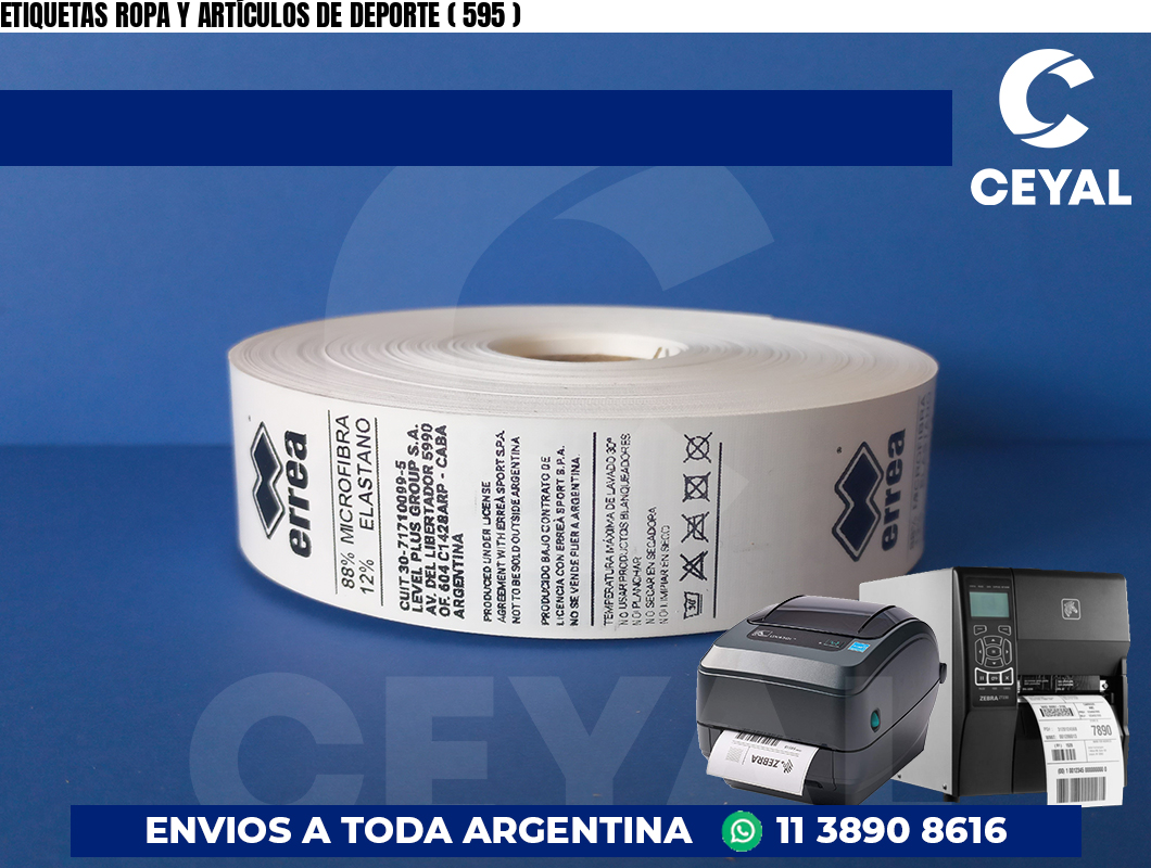 ETIQUETAS ROPA Y ARTÍCULOS DE DEPORTE ( 595 )