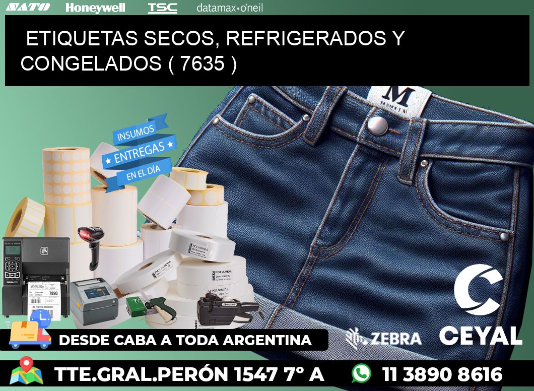 ETIQUETAS SECOS, REFRIGERADOS Y CONGELADOS ( 7635 )