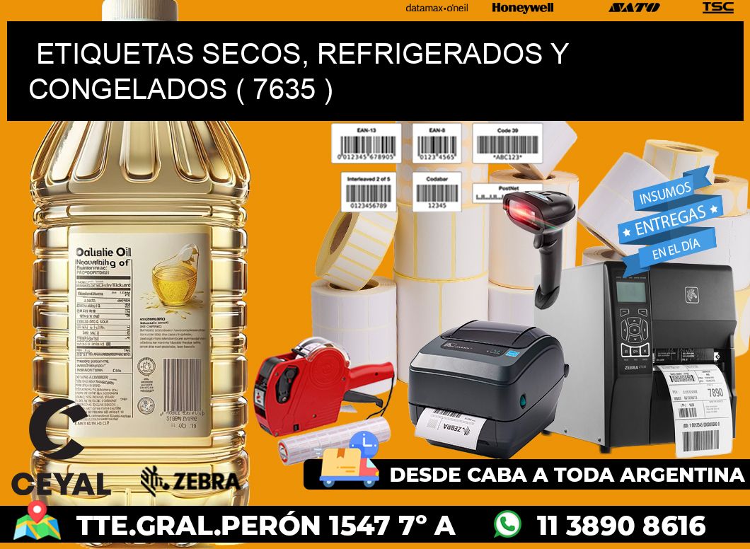 ETIQUETAS SECOS, REFRIGERADOS Y CONGELADOS ( 7635 )