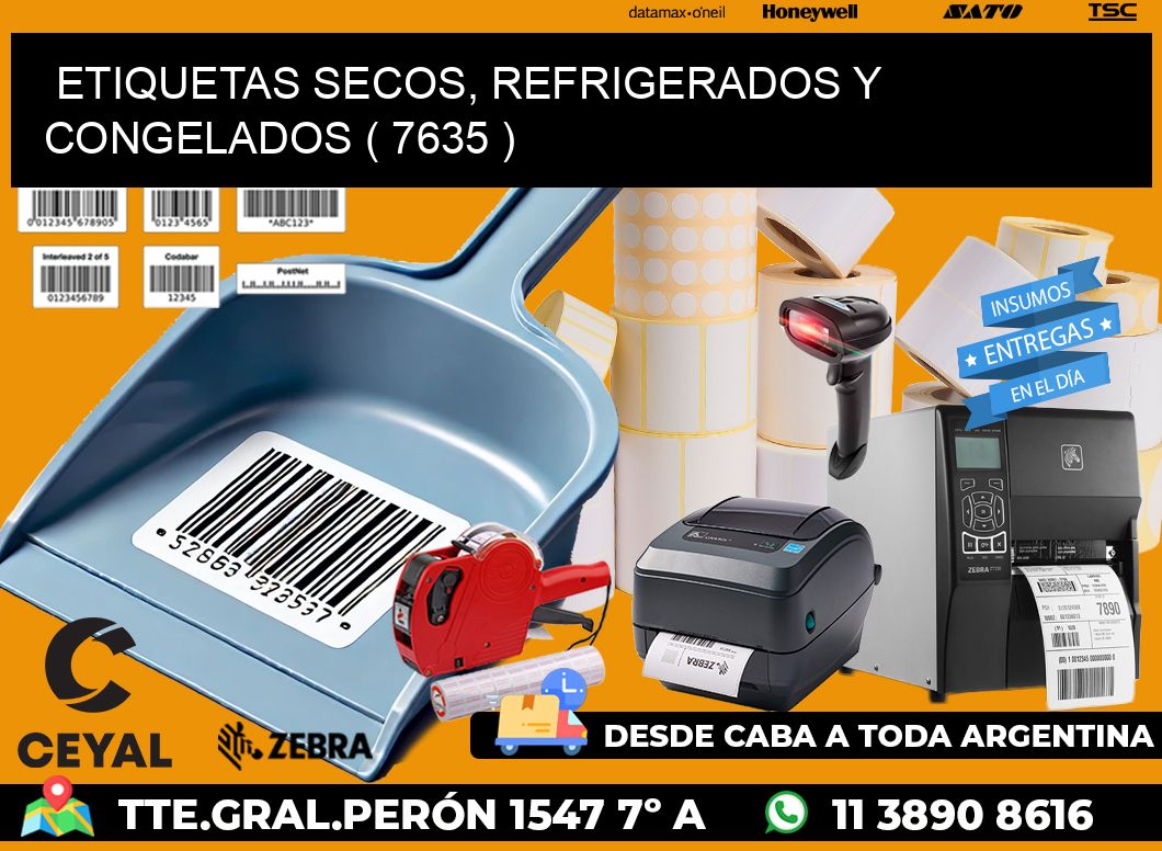 ETIQUETAS SECOS, REFRIGERADOS Y CONGELADOS ( 7635 )