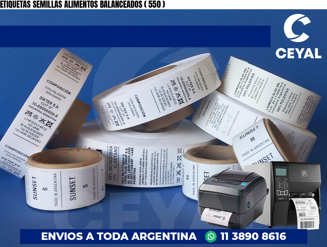 ETIQUETAS SEMILLAS ALIMENTOS BALANCEADOS ( 550 )