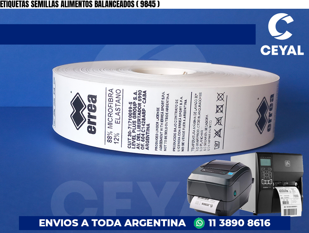 ETIQUETAS SEMILLAS ALIMENTOS BALANCEADOS ( 9845 )