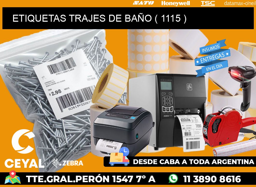 ETIQUETAS TRAJES DE BAÑO ( 1115 )