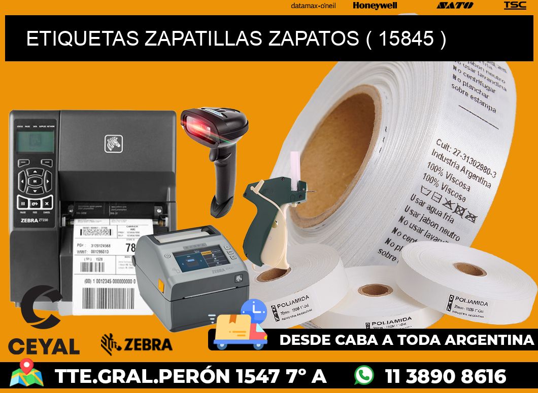 ETIQUETAS ZAPATILLAS ZAPATOS ( 15845 )