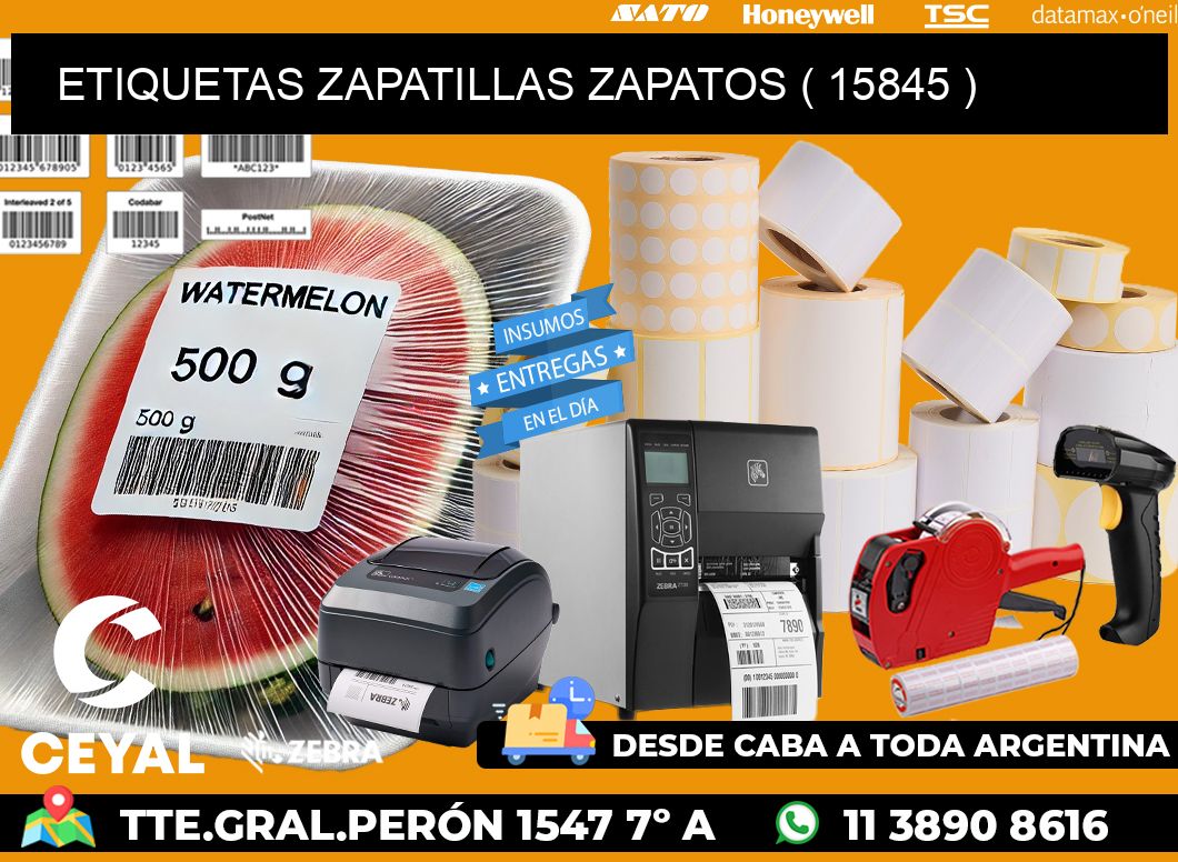 ETIQUETAS ZAPATILLAS ZAPATOS ( 15845 )