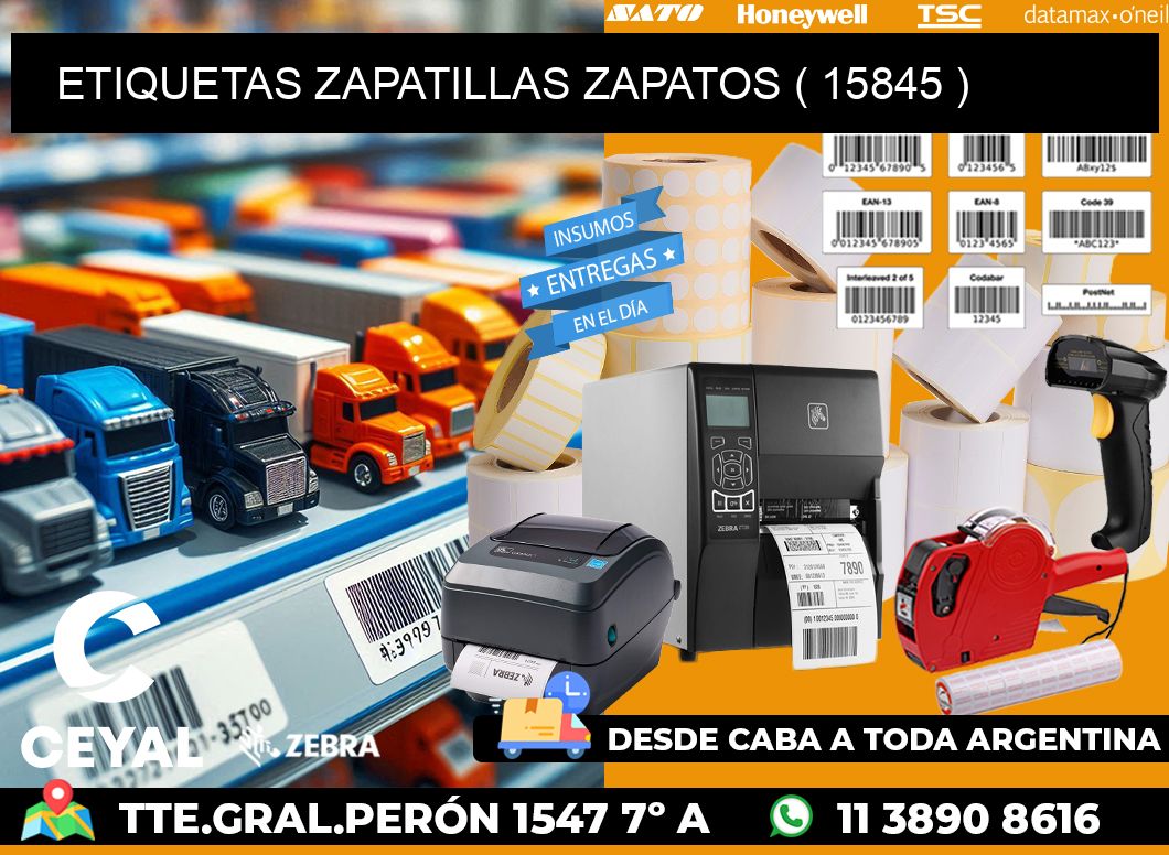 ETIQUETAS ZAPATILLAS ZAPATOS ( 15845 )