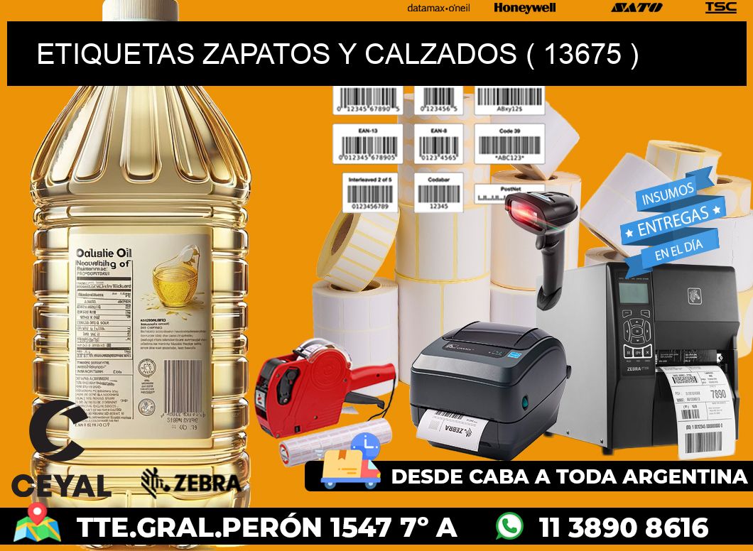 ETIQUETAS ZAPATOS Y CALZADOS ( 13675 )