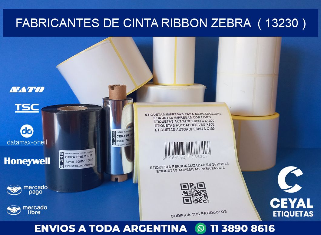 FABRICANTES DE CINTA RIBBON ZEBRA  ( 13230 )