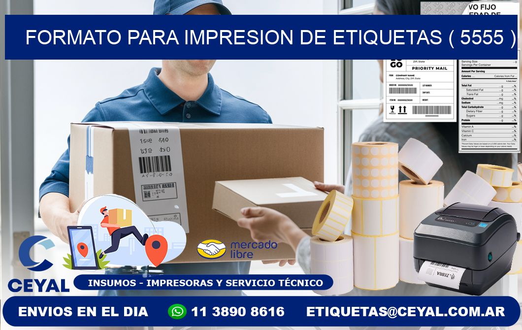 FORMATO PARA IMPRESION DE ETIQUETAS ( 5555 )