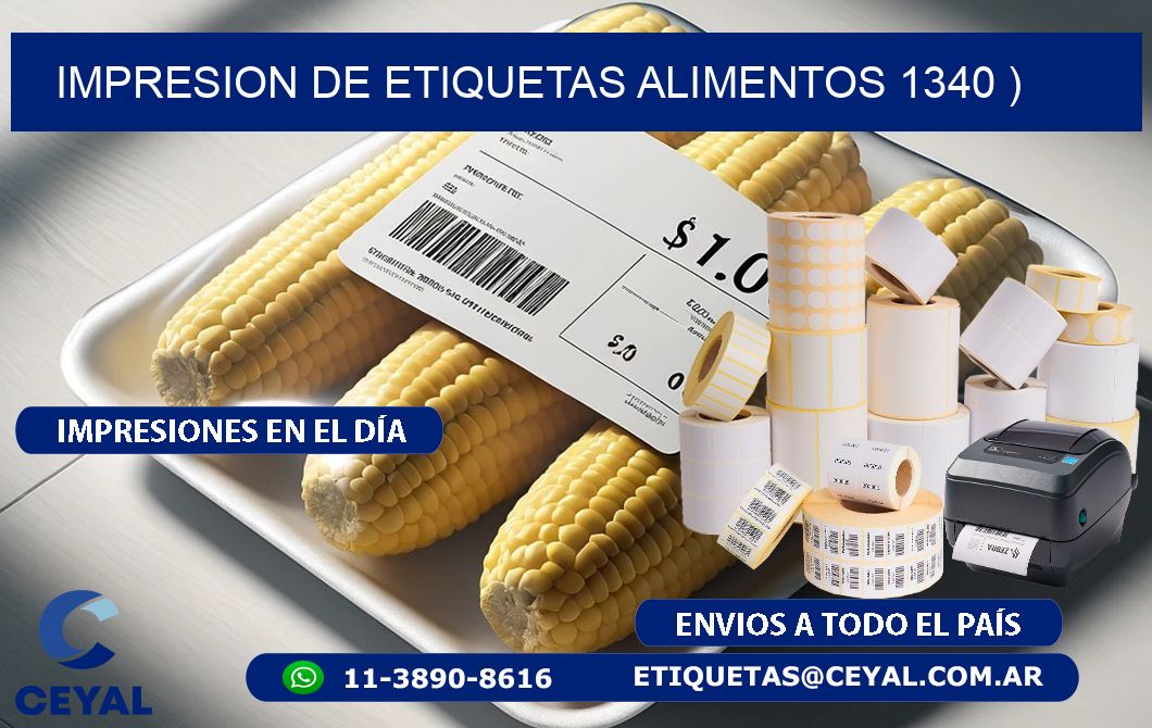 IMPRESION DE ETIQUETAS ALIMENTOS 1340 )