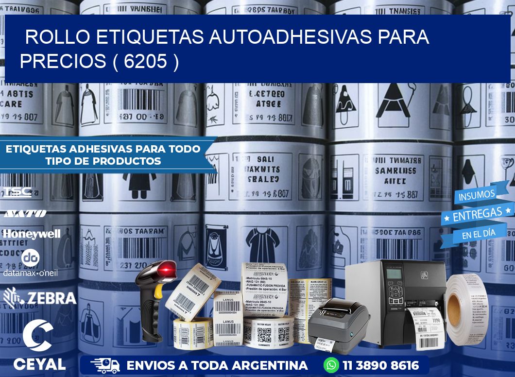 ROLLO ETIQUETAS AUTOADHESIVAS PARA PRECIOS ( 6205 )